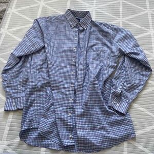 Stafford Pastel Plaid Button Down Dress Shirt X-Tall 17 1/2‎ 38-39